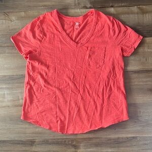 Old Navy Coral V-Neck Tee